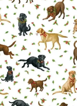 Julklappspapper Labradorer – Caspari