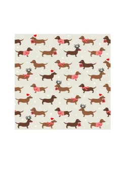 Julservett i papper – Jultaxar – 33×33 cm