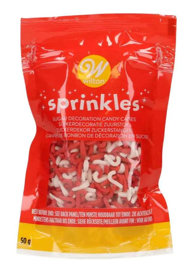 Julströssel Polkaäppar Röda och Vita 56 g – Wilton