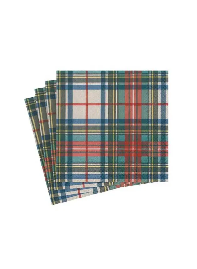 Kaffeservett – Cocktailservett 25 x 25 cm – Dress Tartan – Caspari
