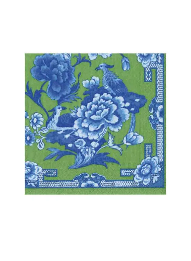 Kaffeservett – Cocktailservett 25 x 25 cm – Green & Blue – Caspari