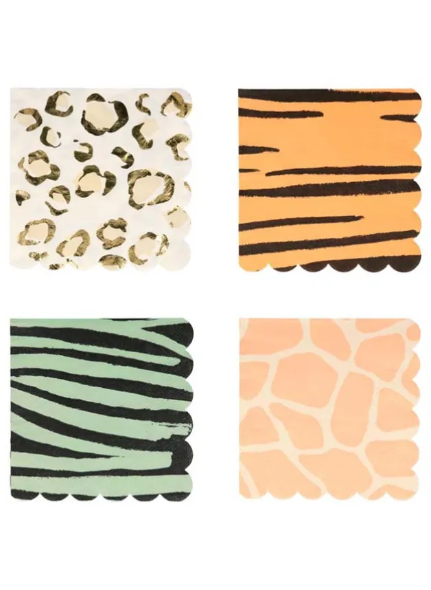 Kaffeservett Safari 12×12 cm – Meri Meri