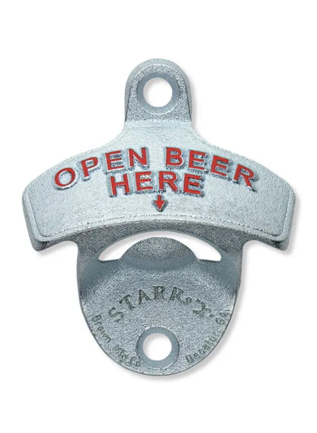 Kapsylöppnare vägg – Open Beer Here – Silver – STARR