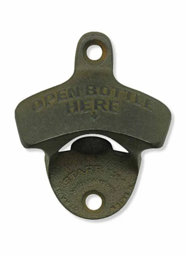 Kapsylöppnare vägg – Open Bottle Here – Opläterad – STARR