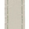 Kökshandduk i Linne Bon Appetit, Beige/grön 45×77 cm