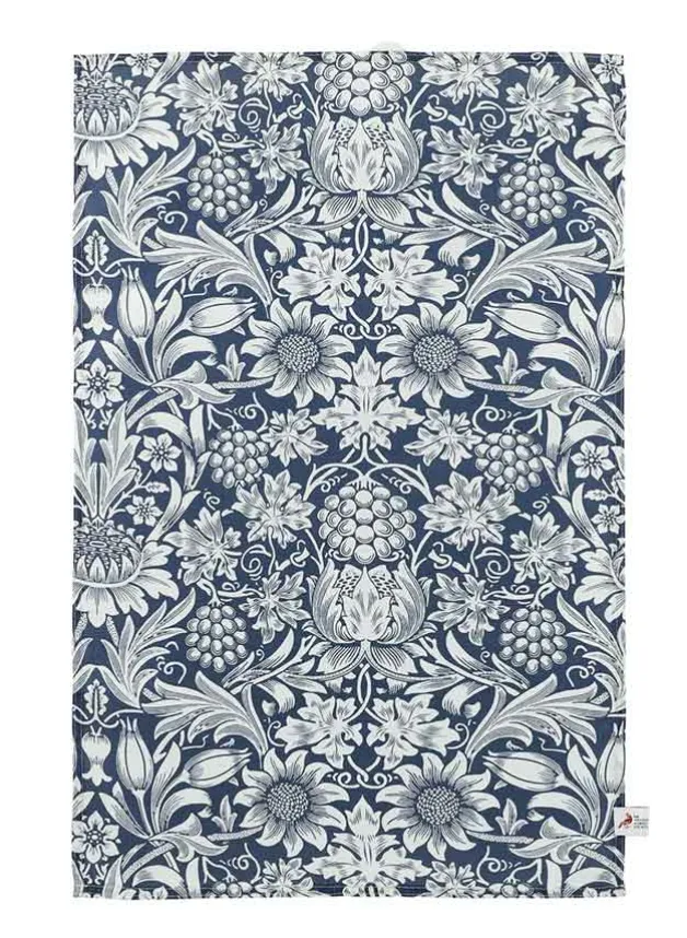 Kökshandduk Sunflower Dark Denim – Klippan Yllefabrik