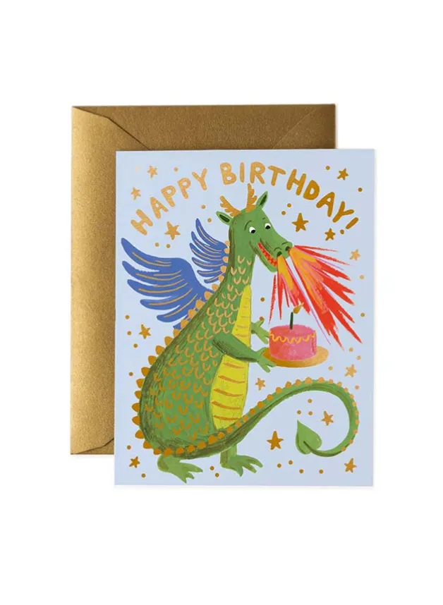 Kort – Birthday Dragon Card – Rifle Paper & Co