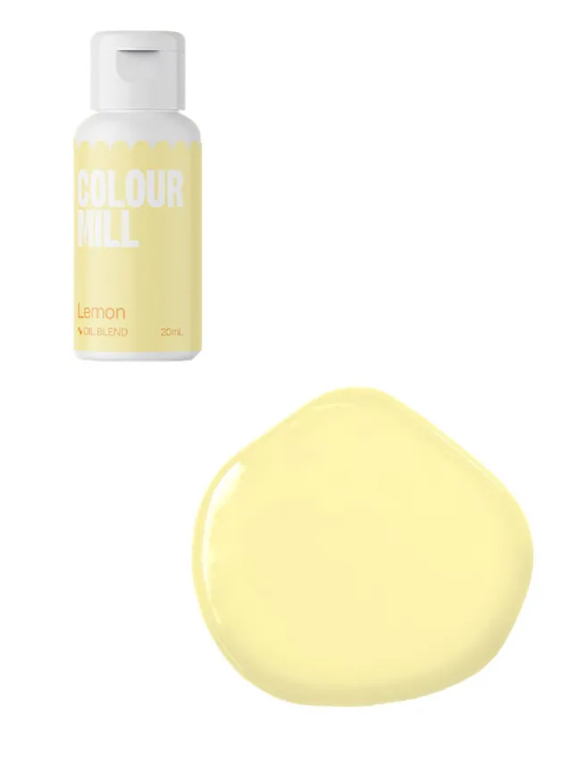 Livsmedelsfärg – Oljeblandning Citrongul 20 ml – Colour Mill