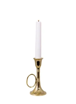 Ljusstake Trumpet Mässing Låg – Strömshaga