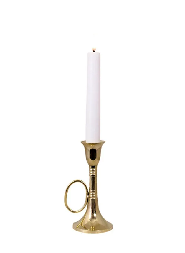 Ljusstake Trumpet Mässing Låg – Strömshaga