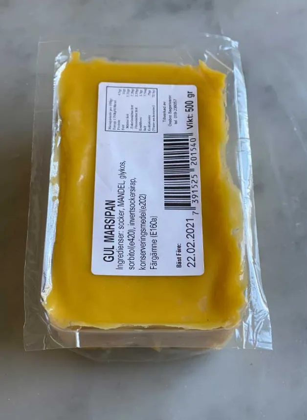 Marsipan – Gul – 500 g