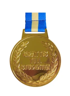 Medalj i metall Grattis till studenten – Diameter 8 cm