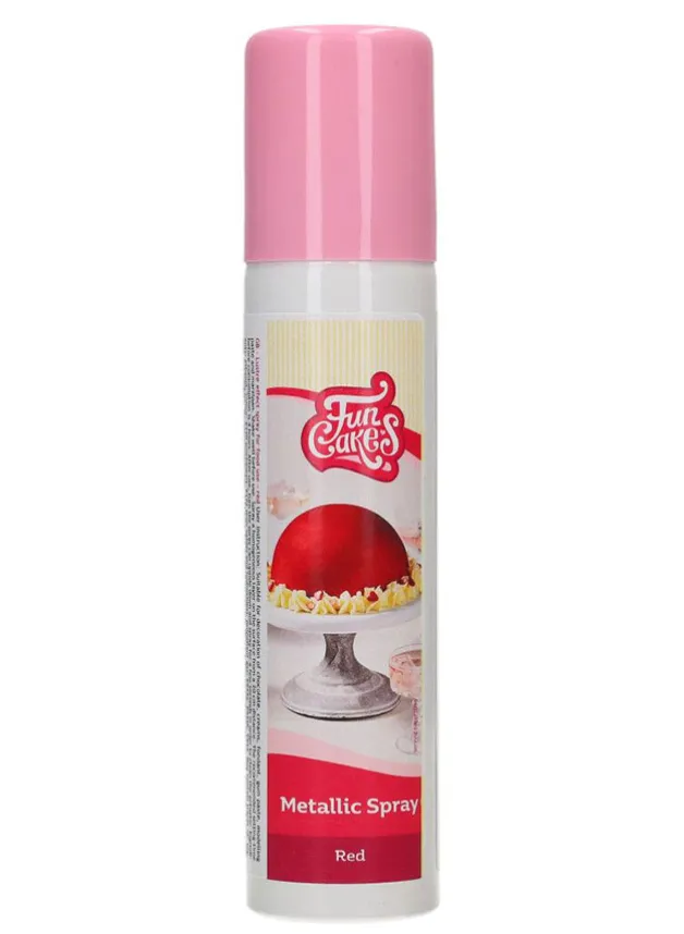 Metallic Spray Röd 100 ml – FunCakes