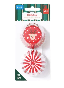 Minimuffinsformar jul – Randig & Rudolf – folierad insida 60 st – PME