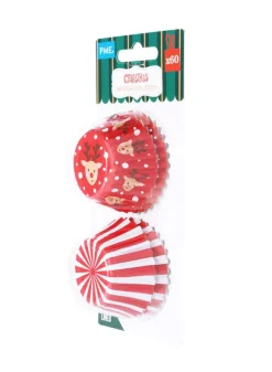 Minimuffinsformar jul – Randig & Rudolf – folierad insida 60 st – PME