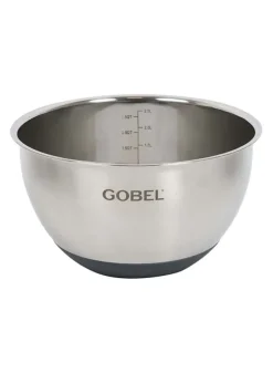 Mixskål i rostfritt stål med silikonbotten 20×12 cm – Gobel