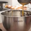 Mixskål i rostfritt stål med silikonbotten 24×14 cm – Gobel