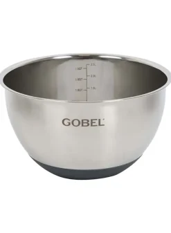 Mixskål i rostfritt stål med silikonbotten 24×14 cm – Gobel
