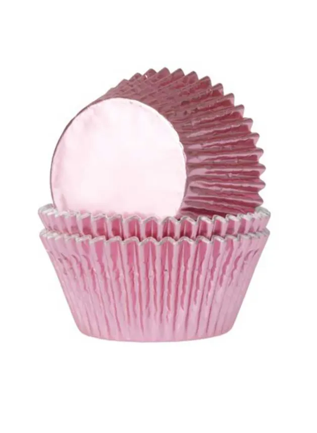 Muffinsformar Ljusrosa folierade 24 st – House of Marie