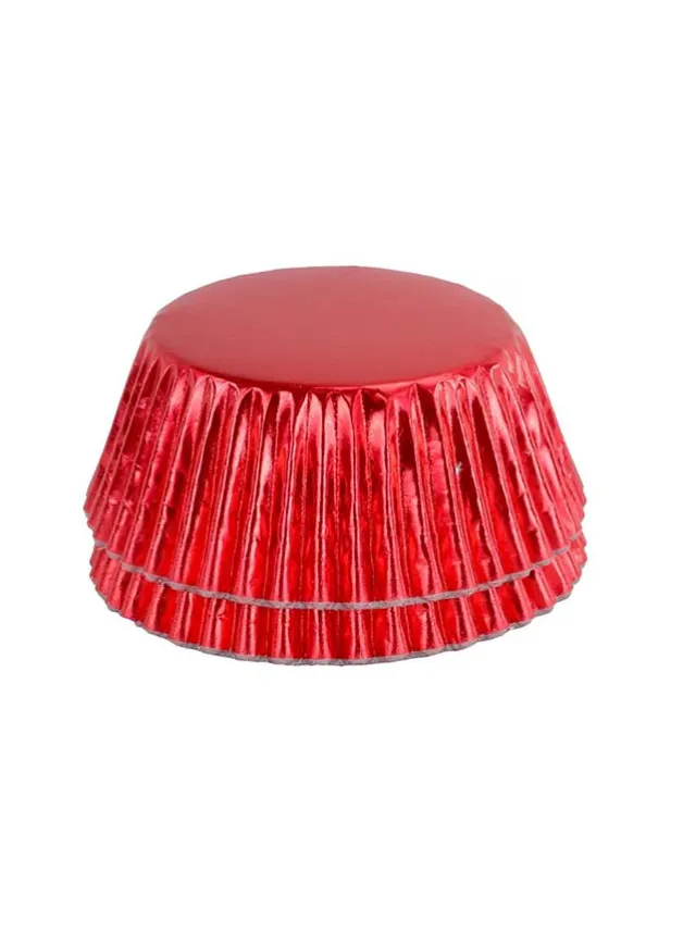 Muffinsformar Röd metallic – 30 st