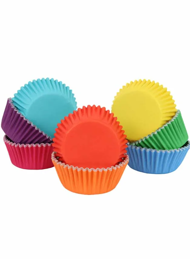 Muffinsformar regnbågsfärgade – 100 st