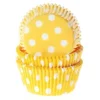 Muffinsform Gul med vita prickar 50 st – House of Marie