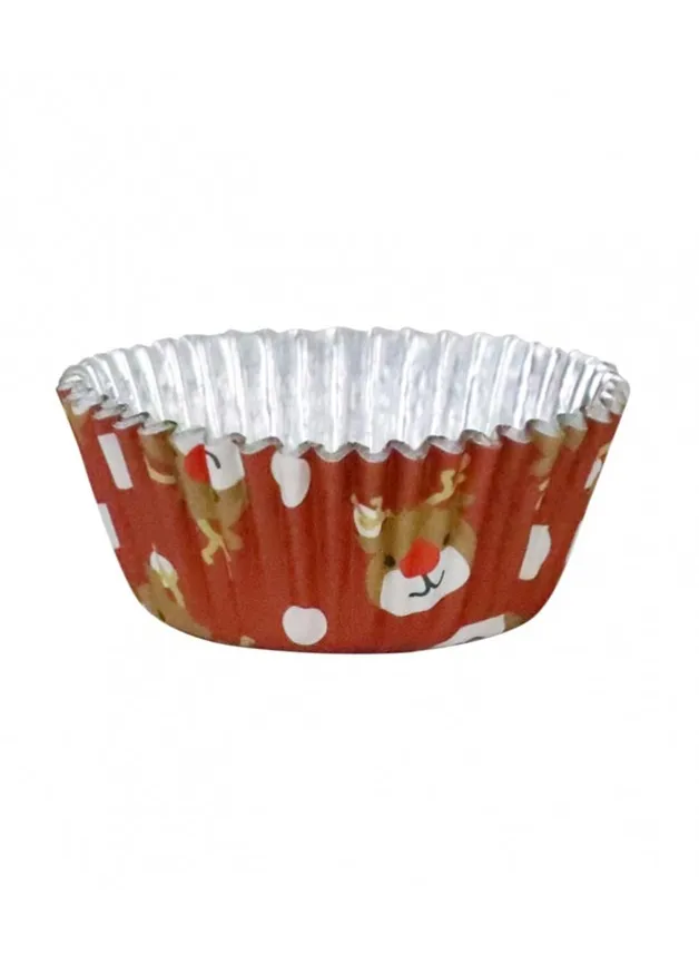 Muffinsform Röd med Rudolph – 30 st