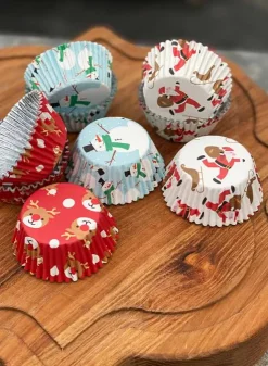 Muffinsform Röd med Rudolph – 30 st