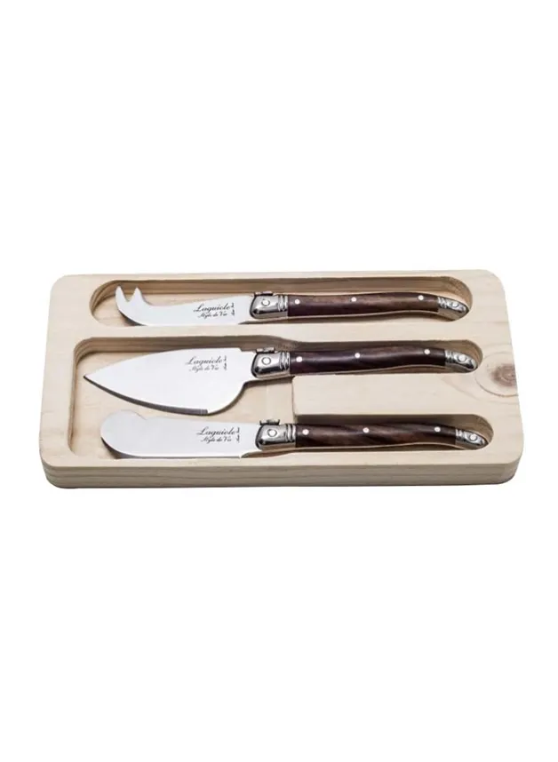 Ostknivar Dark Wood set 3st – Laguiole
