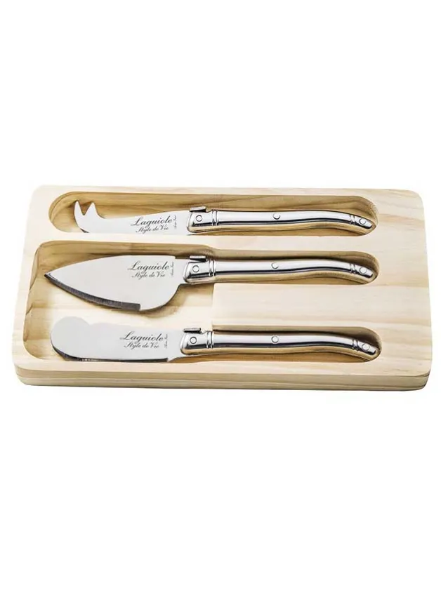 Ostknivar i rostfritt stål – Laguiole set 3 st