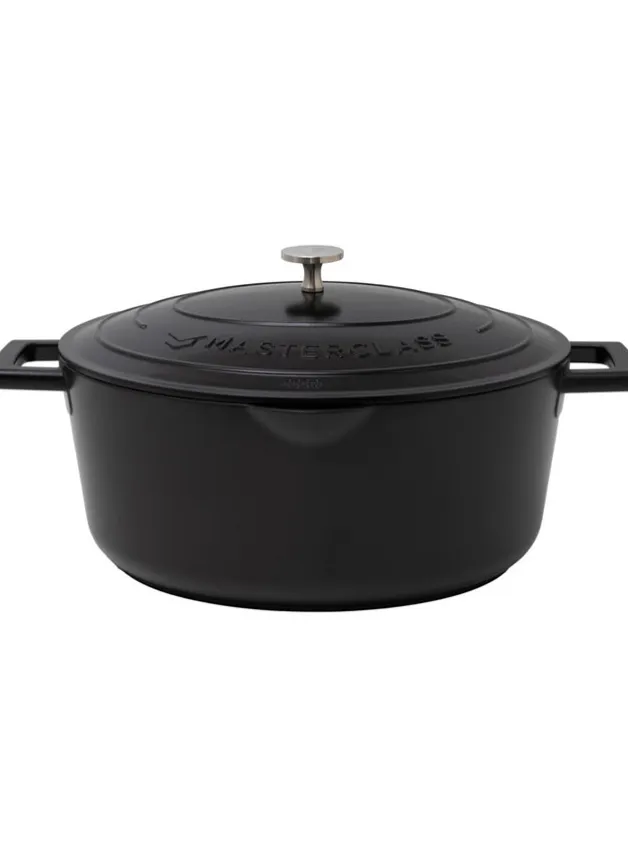 Oval gryta 6 L i Gjuten Aluminium – Svart 40×27.5×22 cm – Masterclass