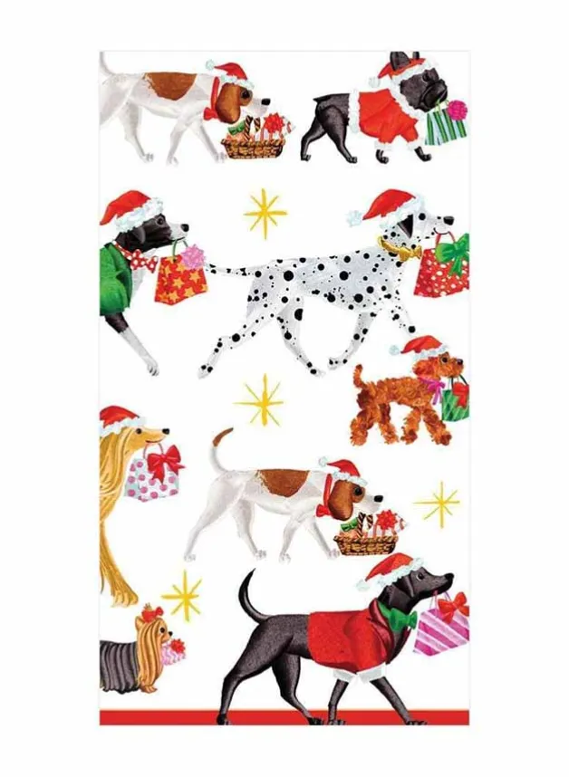 Pappersservett Buffé 33 x 40 cm – Hundar Christmas Delivery Julservett – Caspari