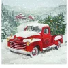 Pappersservett Chrismas Truck 33×33 cm – Edelweiss