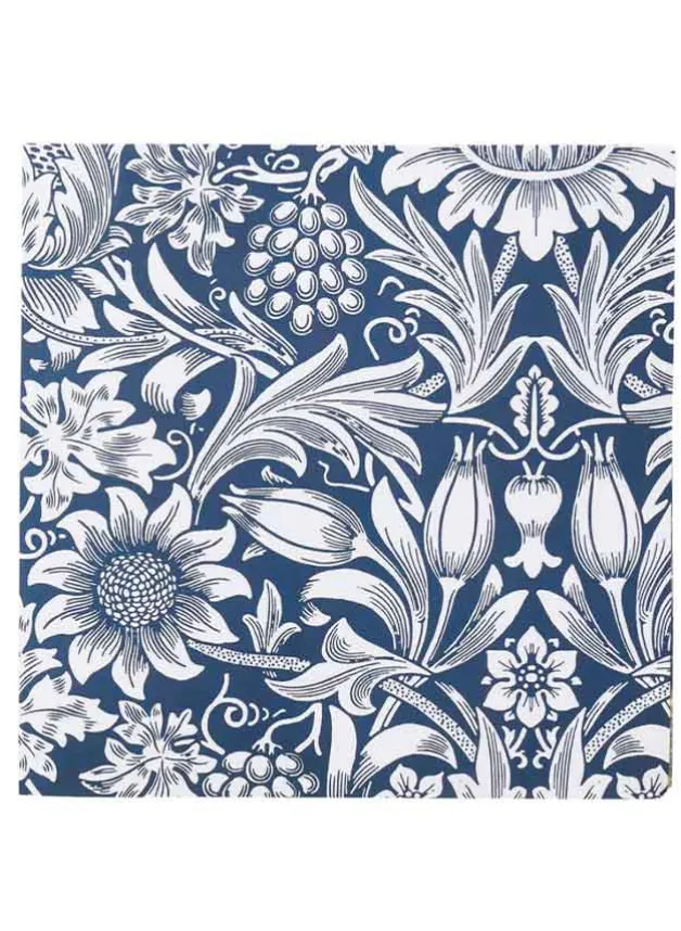 Pappersservett Dark Denim W.Morris – Klippan Yllefabrik
