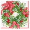 Pappersservett Dinner 40×40 cm Ribbon Stripe Julkrans – Caspari