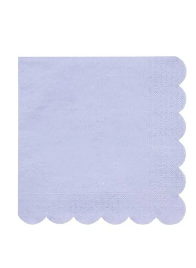 Pappersservett – EKO lavendelblå Stora 33 x 33 cm – Meri Meri
