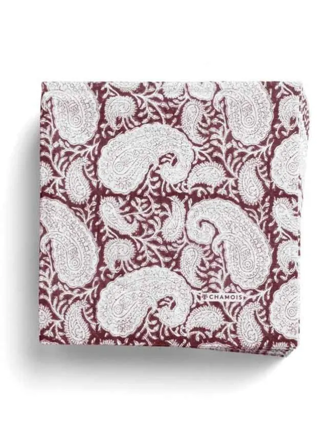 Pappersservetter, Big Paisley Röd 50 st – Chamois