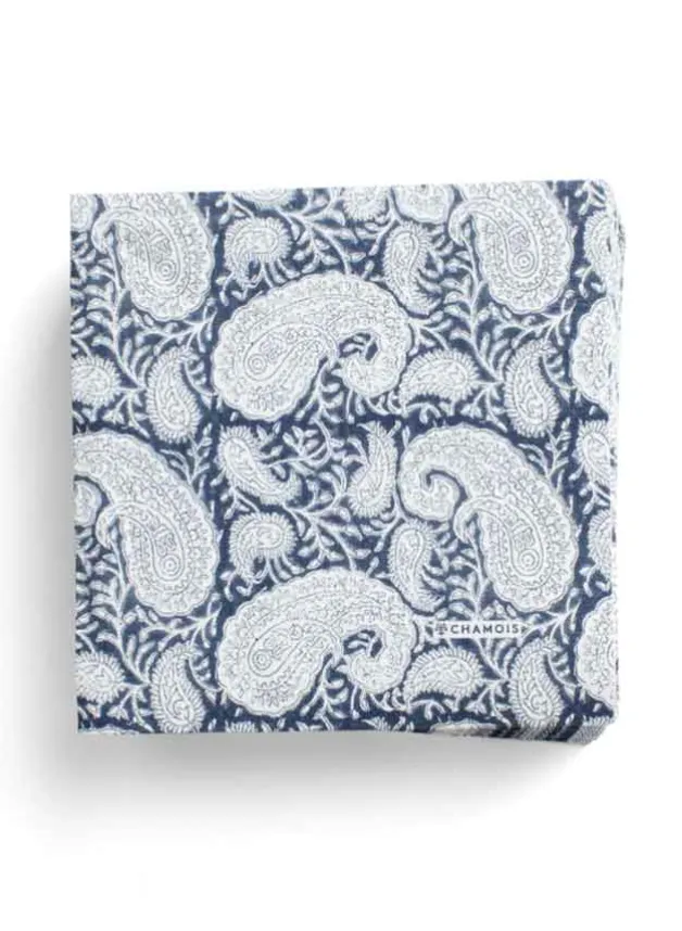 Pappersservetter, Big Paisley Navy Blue 50 st – Chamois