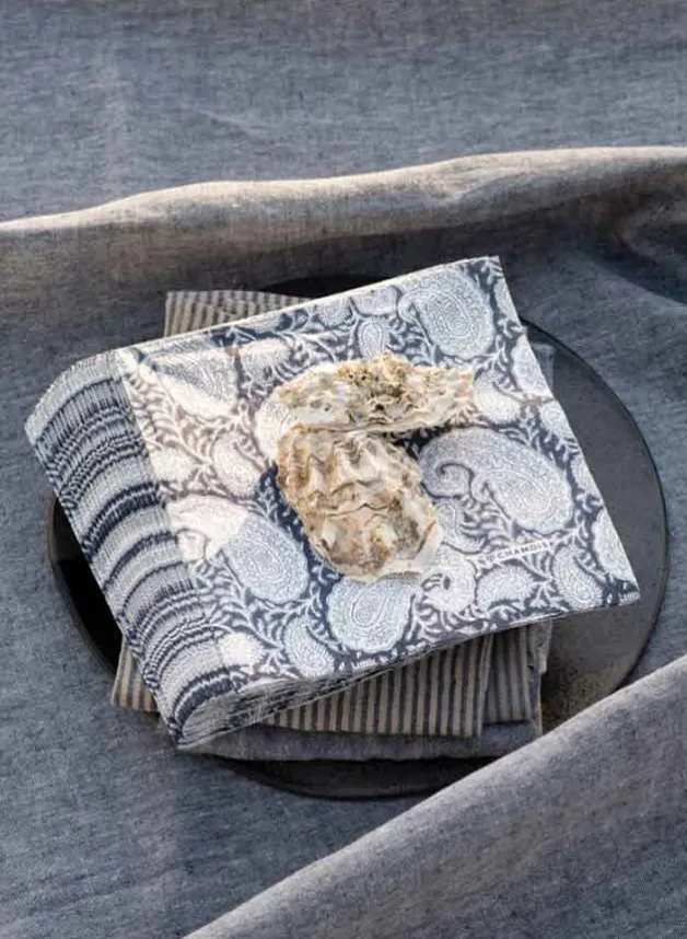 Pappersservetter, Big Paisley Navy Blue 50 st – Chamois