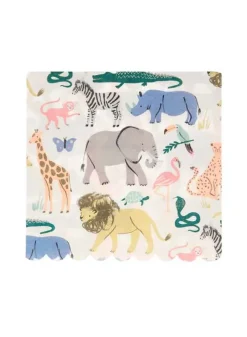Pappersservett Safari – 33 x 33 cm – Meri Meri