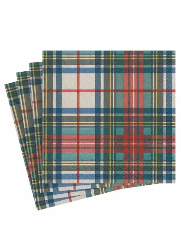 Pappersservett 33 x 33 cm Dress Stewart Tartan – Caspari