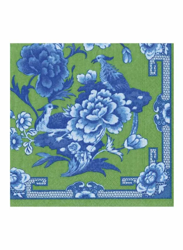 Pappersservett 33 x 33 cm – Green & Blue – Caspari