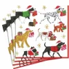 Pappersservett 33 x 33 cm – Hundar Christmas Delivery – Julservett – Caspari