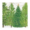 Pappersservett 33 x 33 cm – Julgranar med belysning – Caspari