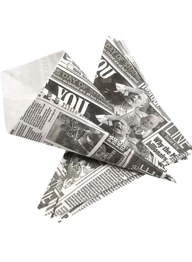 Pappersstrutar Fish & Chips 20x21cm – 20 st – Leilas