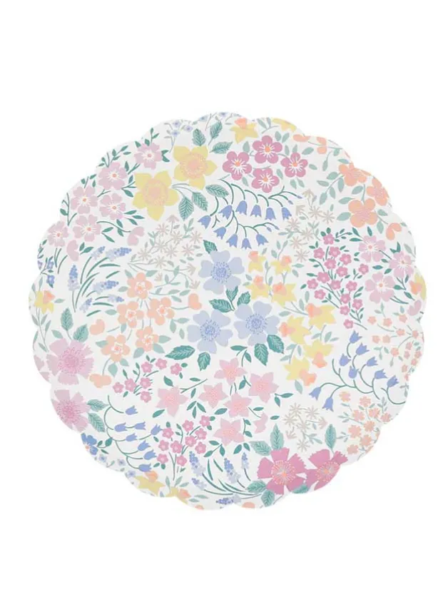 Papperstallrik Cottage Garden 21,6×21,6 cm – Meri Meri