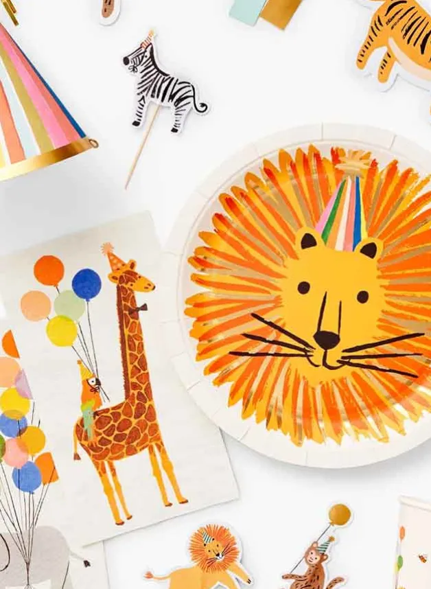 Papperstallrik Party Animals stora – Rifle Paper
