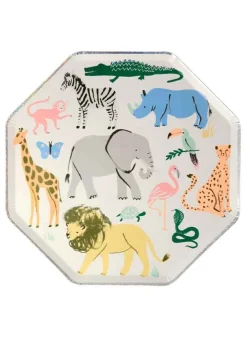 Papperstallrik Safari Animal 26 x 26 cm 8 st – Meri Meri