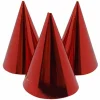 Partyhattar Röda Metallic – 6 pack