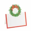 Placeringskort med julkrans 9×9 cm – Caspari